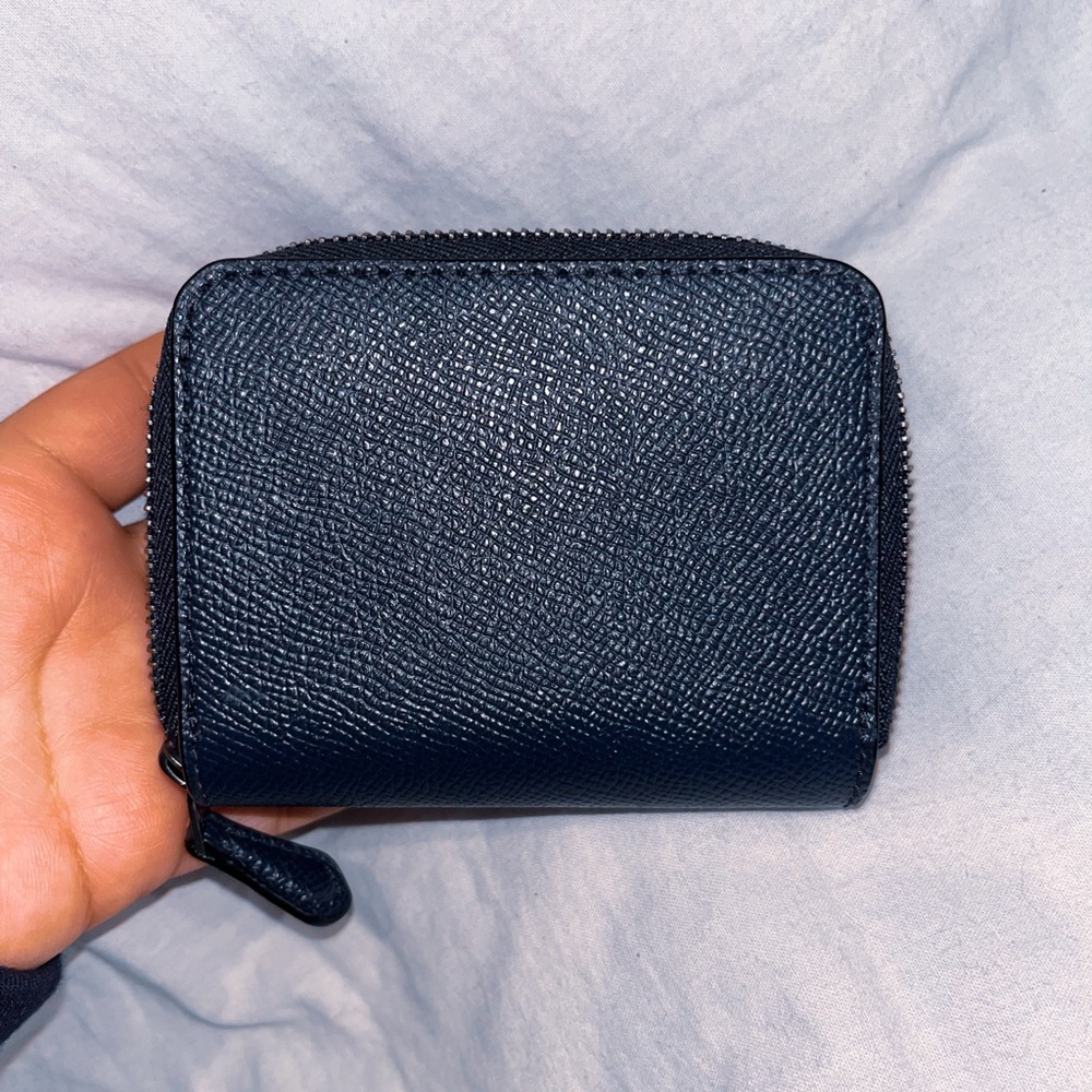 Coach Navy Blue Butterfly Embellished Wallet - Picture 2 of 6